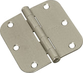 National Hardware N830-242 Door Hinge, 5/8 in Corner Radius, Cold Rolled Steel, Satin Nickel, Non-Rising